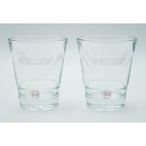 JJ&S Jameson Irish Whiskey Red Label 8 oz Lowball Rocks Glasses Set of 2 - Picture 1 of 3